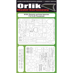 Orlik W194 Elementy wycinane laserowo do modelu kartonowego Orlik 194 Eu47