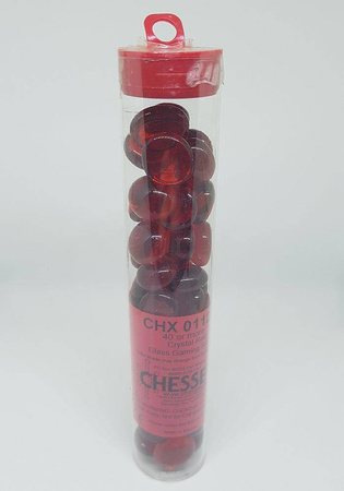 Znaczniki szklane Chessex Crystal Red (40+)