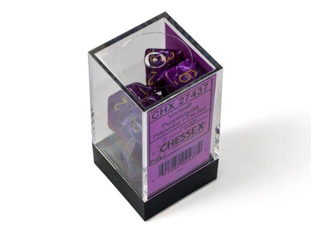 Kości zestaw RPG Chessex 27437 Vortex Purple/Gold