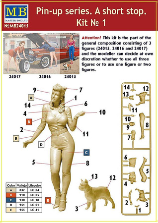 Master Box 24015 Pin-up series. A short stop-Kit 1