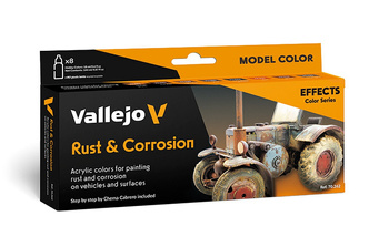 Vallejo Effects Color Series 70262 Rust & Corrosion zestaw 8 farb