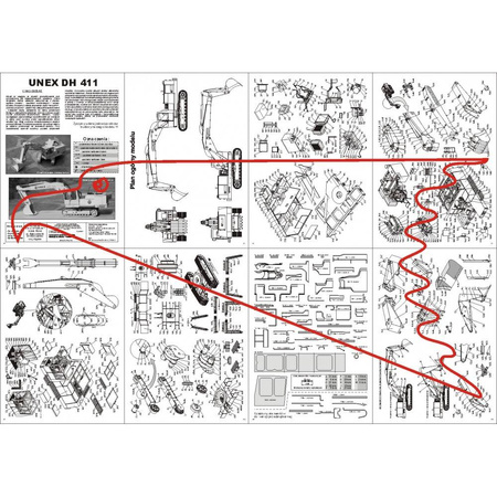 Orlik 163 – Koparka UNEX DH 411 - Model kartonowy