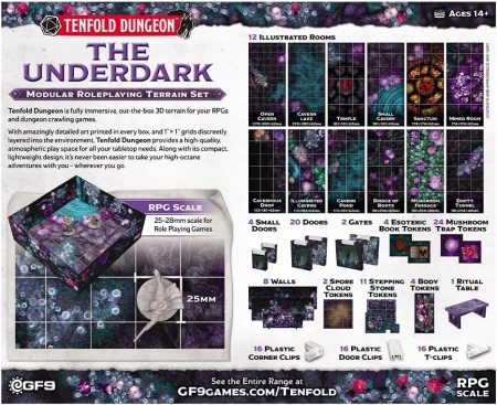 Tenfold Dungeon The Underdark Podmrok - przestrzenna sceneria RPG