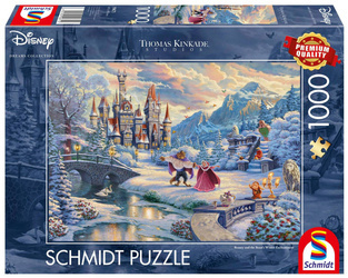 Puzzle 1000 Thomas Kinkade Piękna i Bestia Zimowe oczarowanie (Schmidt)