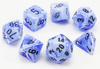 Kości zestaw RPG Chessex 30029 Vortex Snow Blue w/Black
