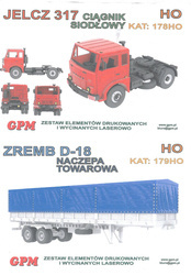 Model kartonowy GPM 179H0+178H0 Jelcz 317 + ZREMB D-18
