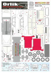 Model kartonowy Orlik A039 Warszawa 223 - model kartonowy