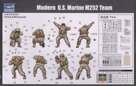 Trumpeter 00423 U.S. Marine M252 Team