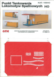 GPM 166H0 Punkt tankowania lokomotyw spalinowych model wycinany laserowo do sklejenia