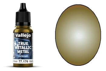 Vallejo 77176 True Metallic Metal 176 Airbrush Greenish Gold