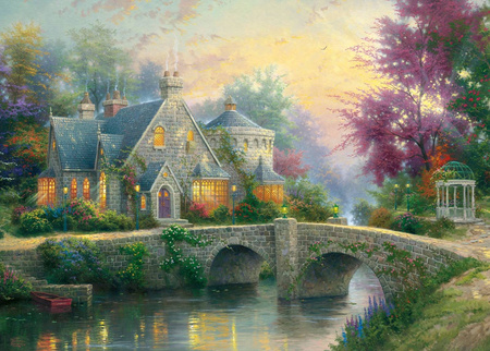 Puzzle 3000 - Thomas Kinkade Wieczorna Pora (Schmidt)