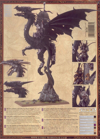 Cities of Sigmar Dark Elf Dreadlord on Black Dragon - smok