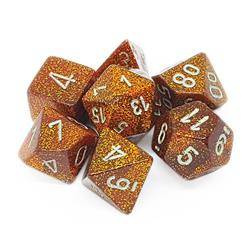 Kości zestaw RPG Glitter Gold Silver Chessex