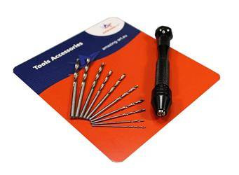 AMAZING ART - Mini wiertarka ręczna + 10 wierteł