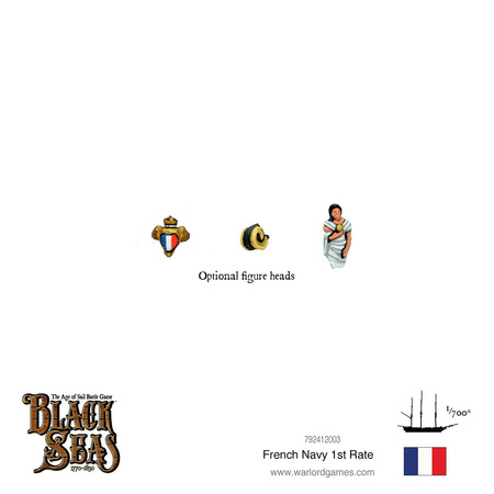 Black Seas French Navy 1st Rate - okręt 1:700