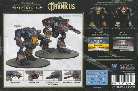 Legions Imperialis Warhound Titans with Ursus Claws 