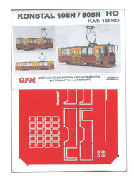 GPM 168HO Tramwaj Konstal 105N/805N - model kartonowy