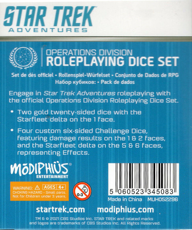 Star Trek Adventures RPG Operations Division Dice