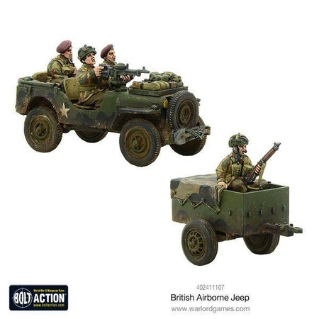 Bolt Action British Airborne Jeep & Trailer