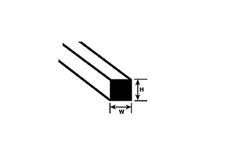 Plastruct 90709 Pręt 0,3 x 0,3 x 250 mm - 10 szt.