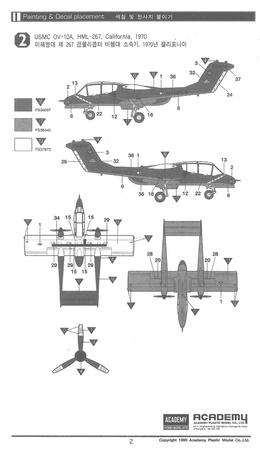 Academy 12463 OV-10A "Vietnam War" model plastikowy do sklejenia i pomalowania