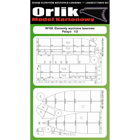 Orlik W194 Elementy wycinane laserowo do modelu kartonowego Orlik 194 Eu47