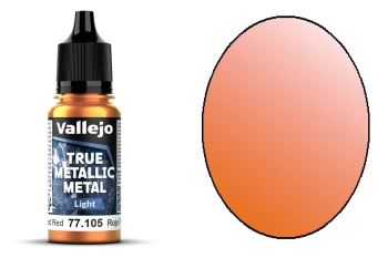 Vallejo 77105 True Metallic Metal 105 Light Forged Red