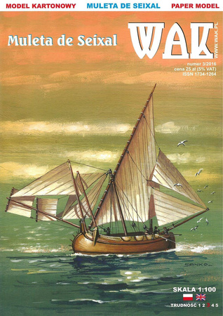 Model kartonowy WAK 9-10/15 Żaglowiec Muleta de Seixal