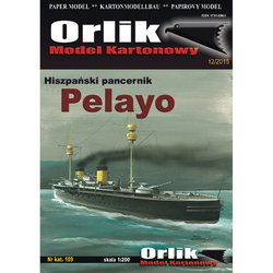 Orlik 109 Hiszpański pancernik Pelayo model kartonowy do złożenia i sklejenia