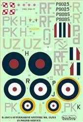 Kalkomania Supermarine Spitfire MK. I/II In Polish