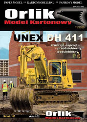 Orlik 163 – Koparka UNEX DH 411 - Model kartonowy