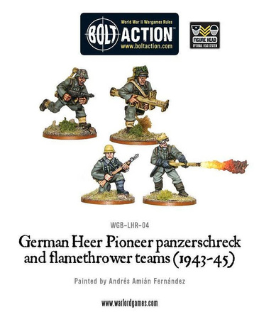 Bolt Action German Heer Pioneer Panzerschrek & Flamethrower Teams 1943-45