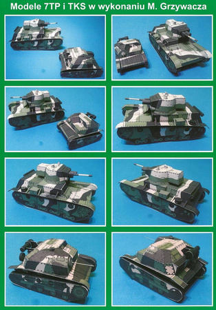 Model kartonowy WAK 9/17 Czołgi 7TP (jw) i TKS