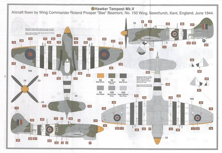 Airfix A02109 Hawker Tempest Mk.V model plastikowy do sklejenia i pomalowania