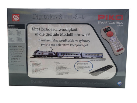 Piko 59103 Kolejka Piko Zestaw startowy cyfrowy SmartControl WLAN PKP Intercity z lokomotywą Husarz i wagonami osobowymi