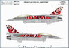ModelMaker D48187 Polish F-16D NTM 2013 "Red Livery" zestaw kalkomanii i masek w skali 1:48