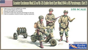 Zestaw do sklejenia Gecko Models US Paratroops M53 w/Cable Cart Set 2