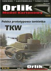 Orlik 055 Polska prototypowa tankietka TKW model kartonowy do złożenia i sklejenia