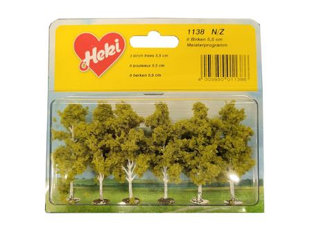 Heki 1138 Brzoza o wysokości 5,5 cm. zestaw 6 szt.