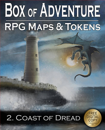 Box of Adventure RPG Maps & Tokens 2 Coasts of Dread - mapy i znaczniki