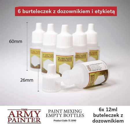 Paint Mixing Empty Bottles poj. do mieszania farb