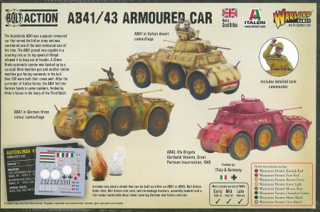 Bolt Action Italian Autoblinda AB41/43 Armoured Car (plastik)
