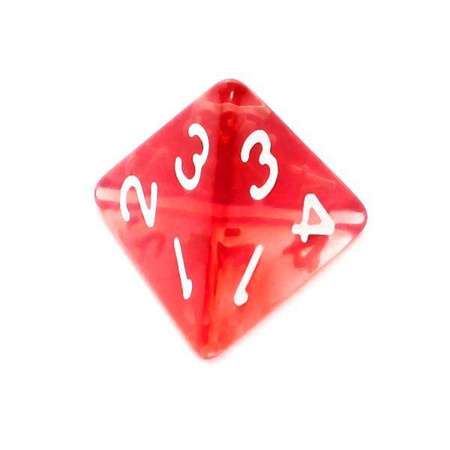 Kości zestaw RPG kryształ czerwone (Rebel)