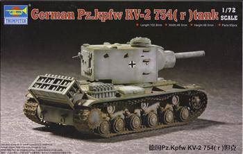 Trumpeter 07266 Pz.kpfw KV-2 754 (r) tank