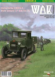 Model kartonowy WAK 12/18 Samochód Ursus A i działa ppanc 37mm