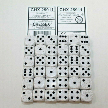 Kości zestaw 36xD6 Chessex 25911 Speckled Arctic Camo