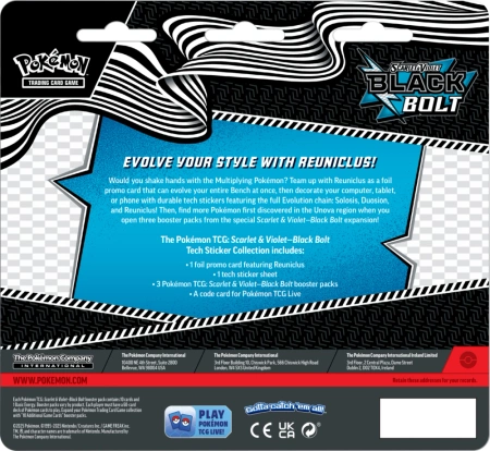 Pokemon TCG Scarlet & Violet Black Bolt - Tech Sticker - Reuniclus