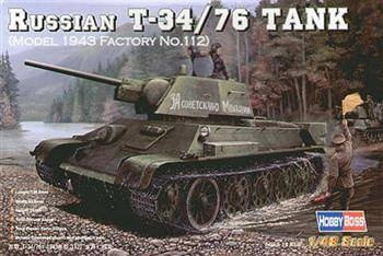 Hobby Boss 84808 Russian T-34/76 Tank - 1943
