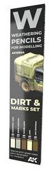 Weathering Pencils For Modeling - Dirt & Marks Set