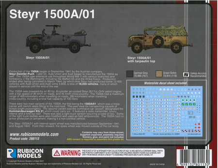 Rubicon Models 280113 German Steyr 1500A/01 